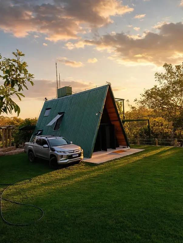 Pôr do sol e iluminação suave em terreno rural de 40.000m² no Cerrado